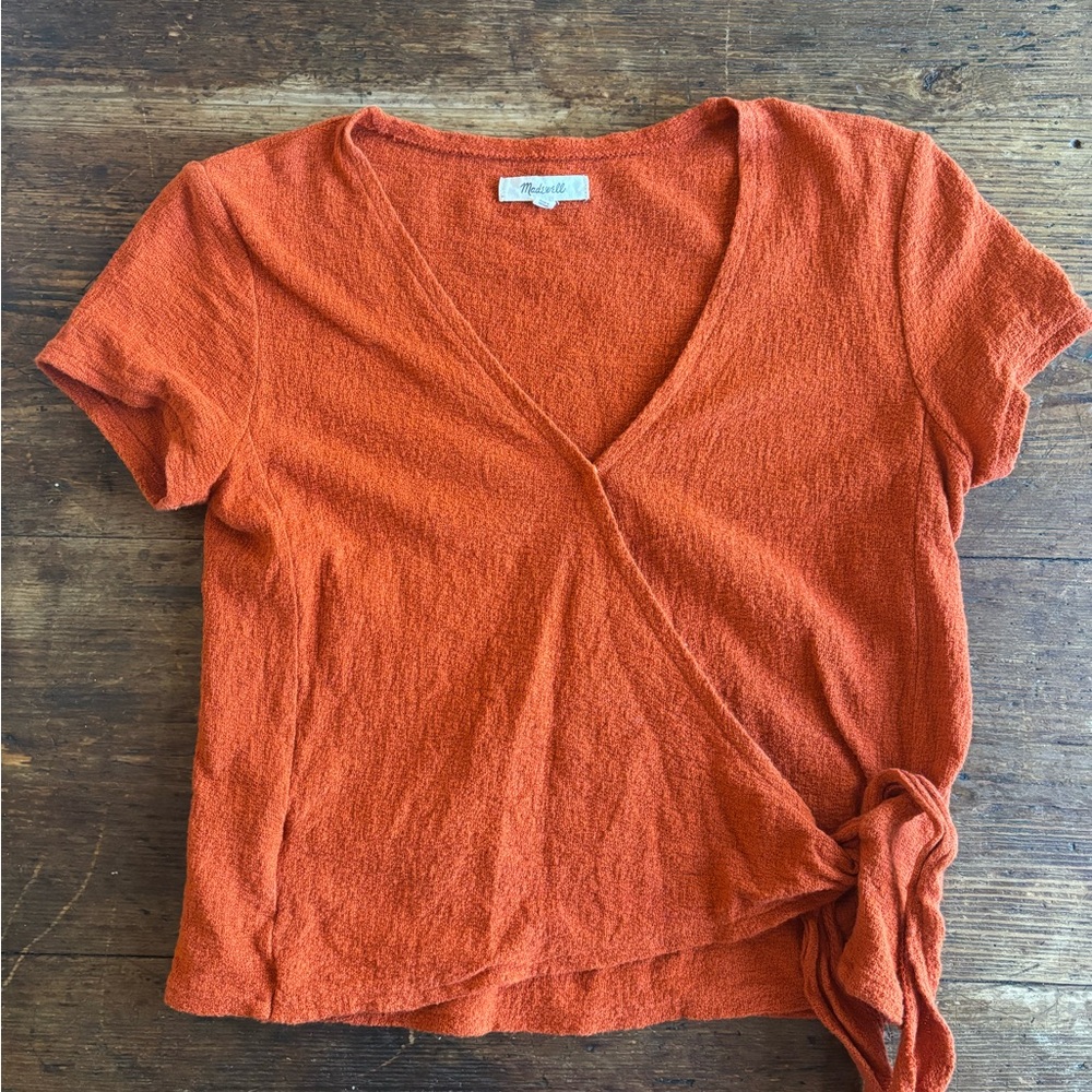 Madewell faux wrap top, size XXS